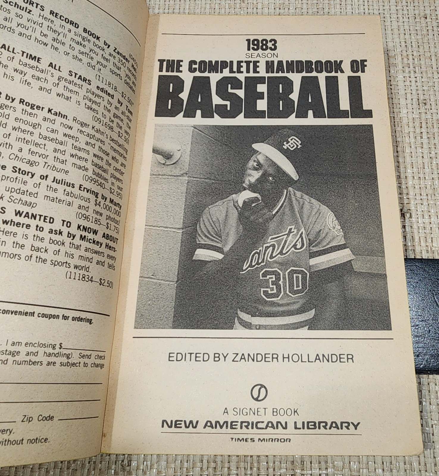 THE COMPLETE HANDBOOK OF BASEBALL 1983 EDITION By Zander Hollander MLB 1st Print