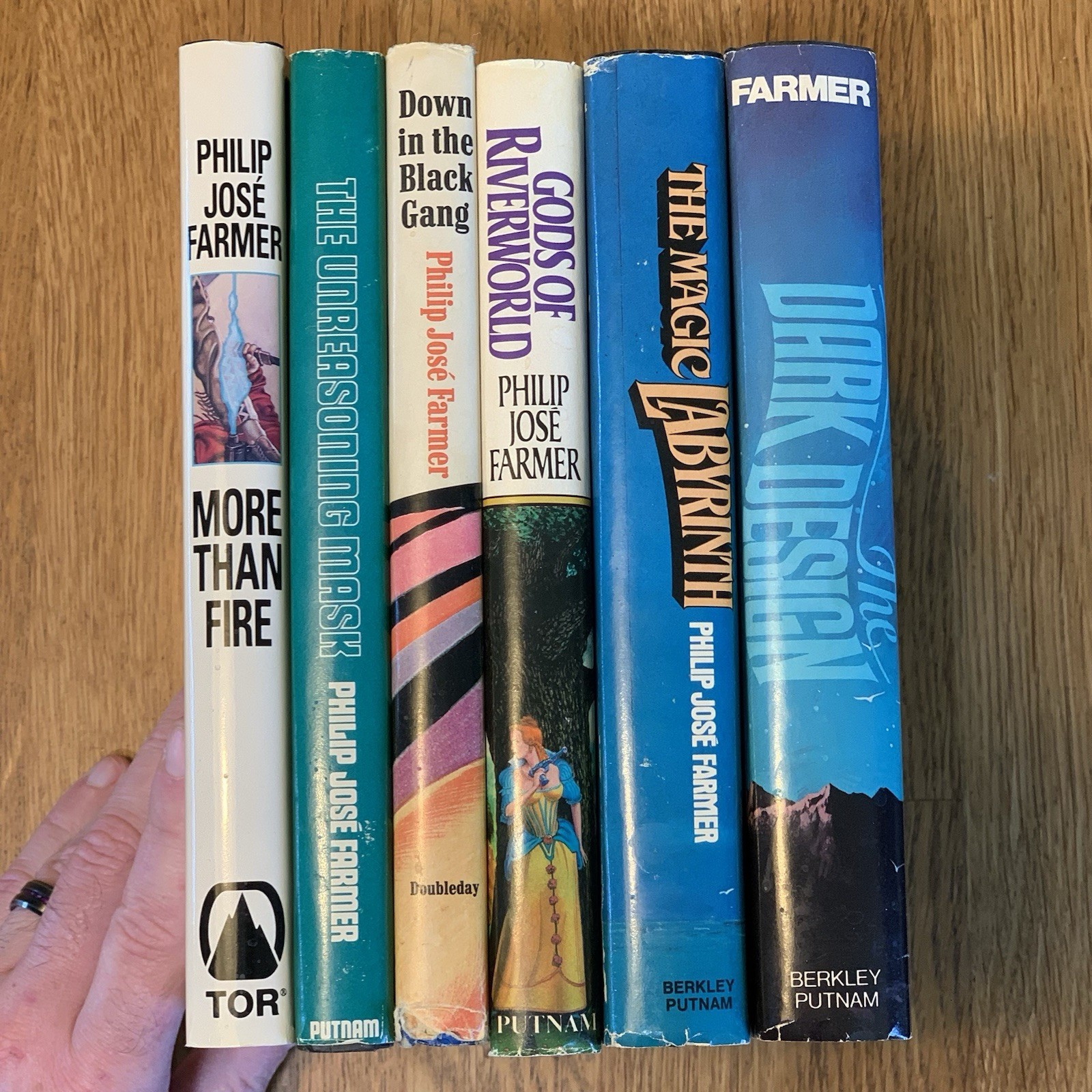 LOT OF 6 Philip Jose Farmer HC DJ BCE Vintage Hardcovers Riverworld