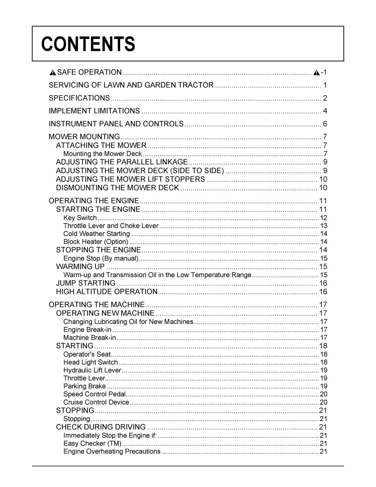 KUBOTA GR2020G GR2120 GR2120AU Lawn Ride on Mower Operators Manual – WIRE BIND