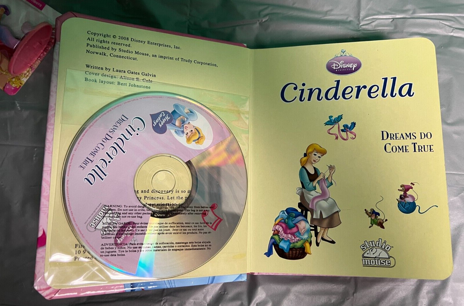 Barbie & Disney Princes lot of learn to write, NEW micro figures & board book/CD