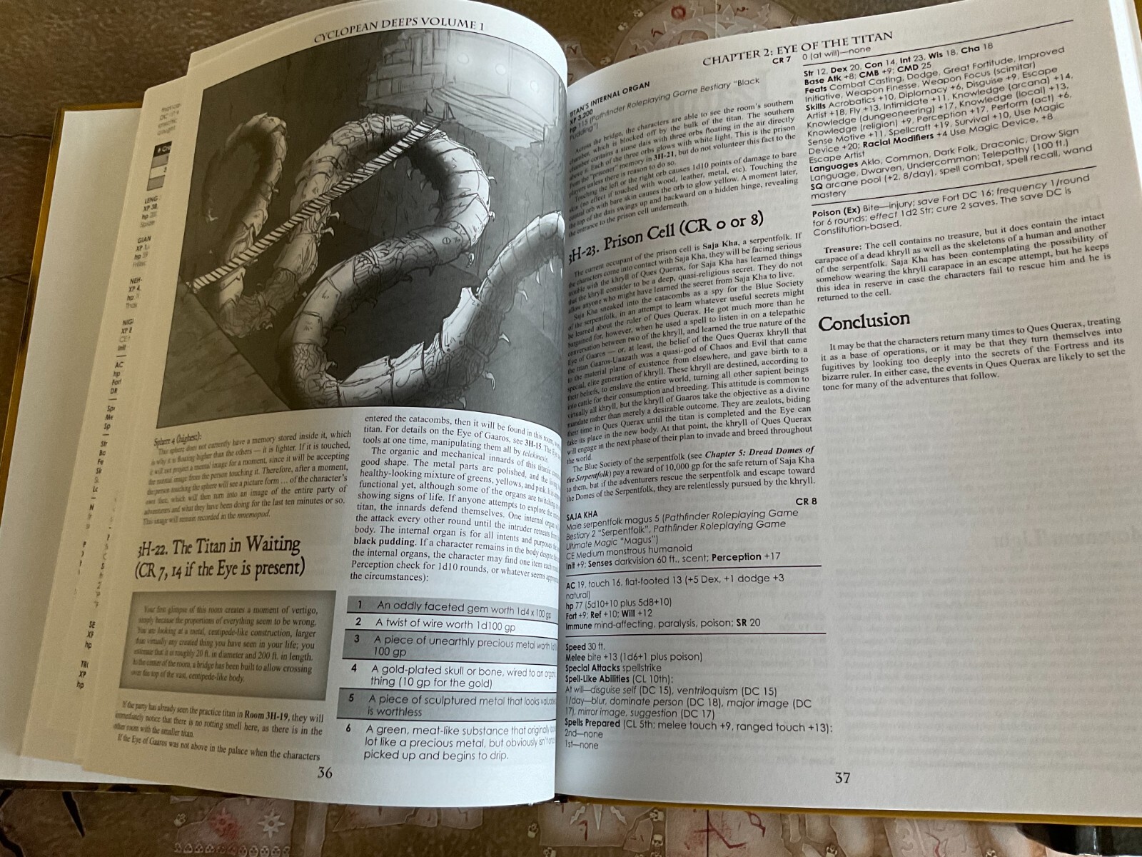 CYCLOPEAN DEEPS Volume I, II by Matthew J. Finch Pathfinder RPG FGG OSR HC