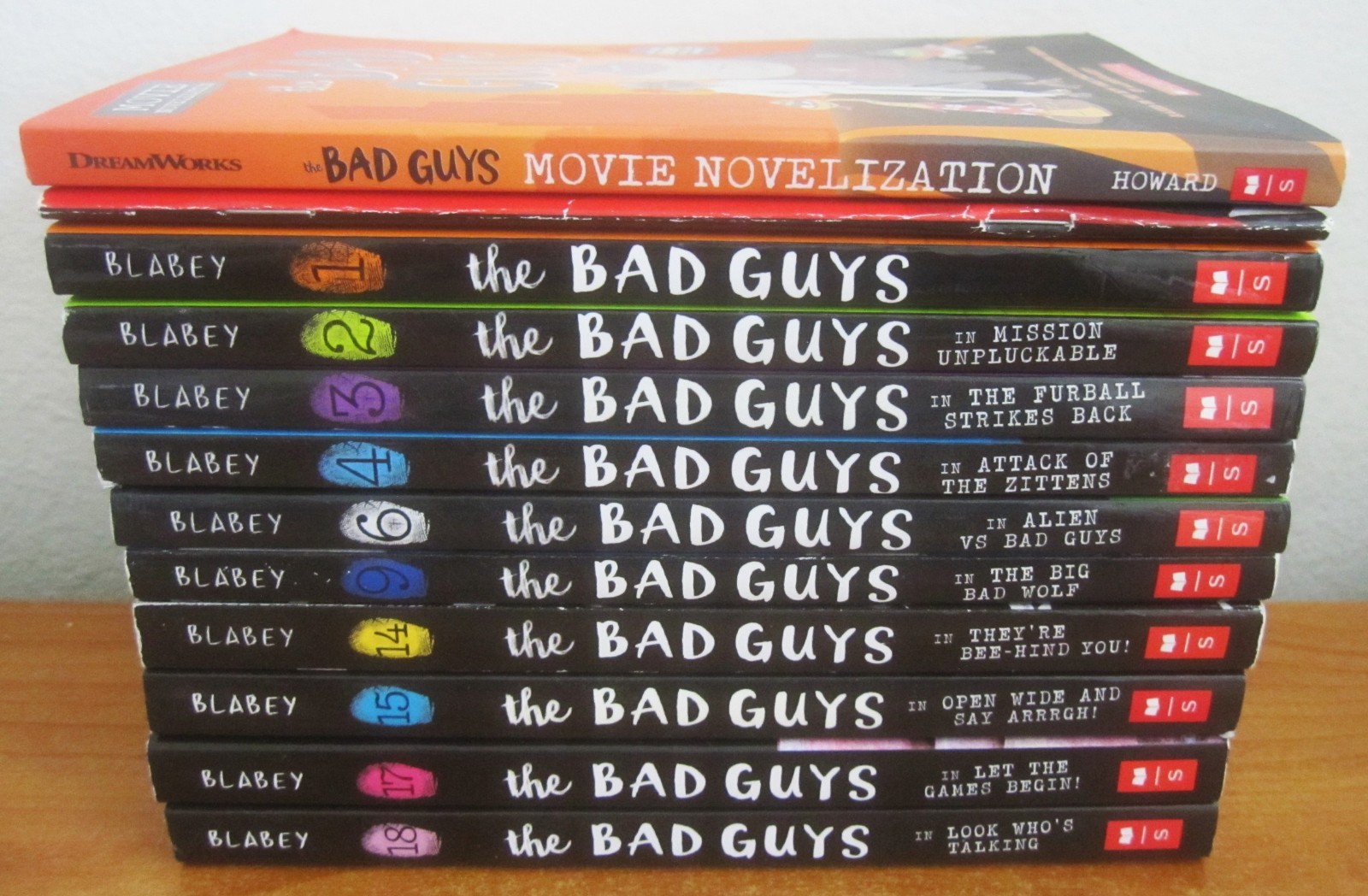 THE BAD GUYS LOT OF 12 BOOKS by AARON BLABEY