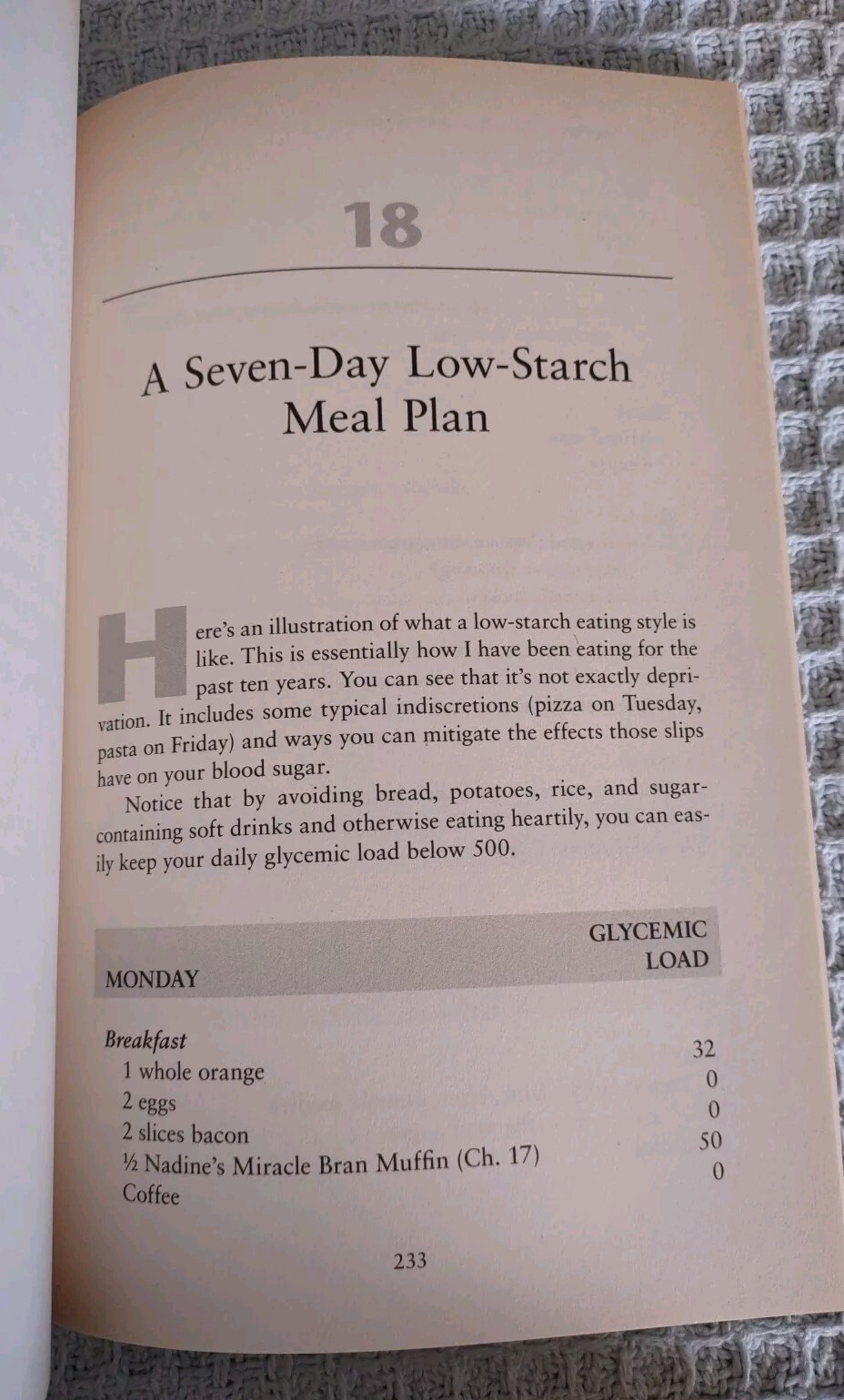 The Low Glycemic Load Diabetes Solution Paperback Book.