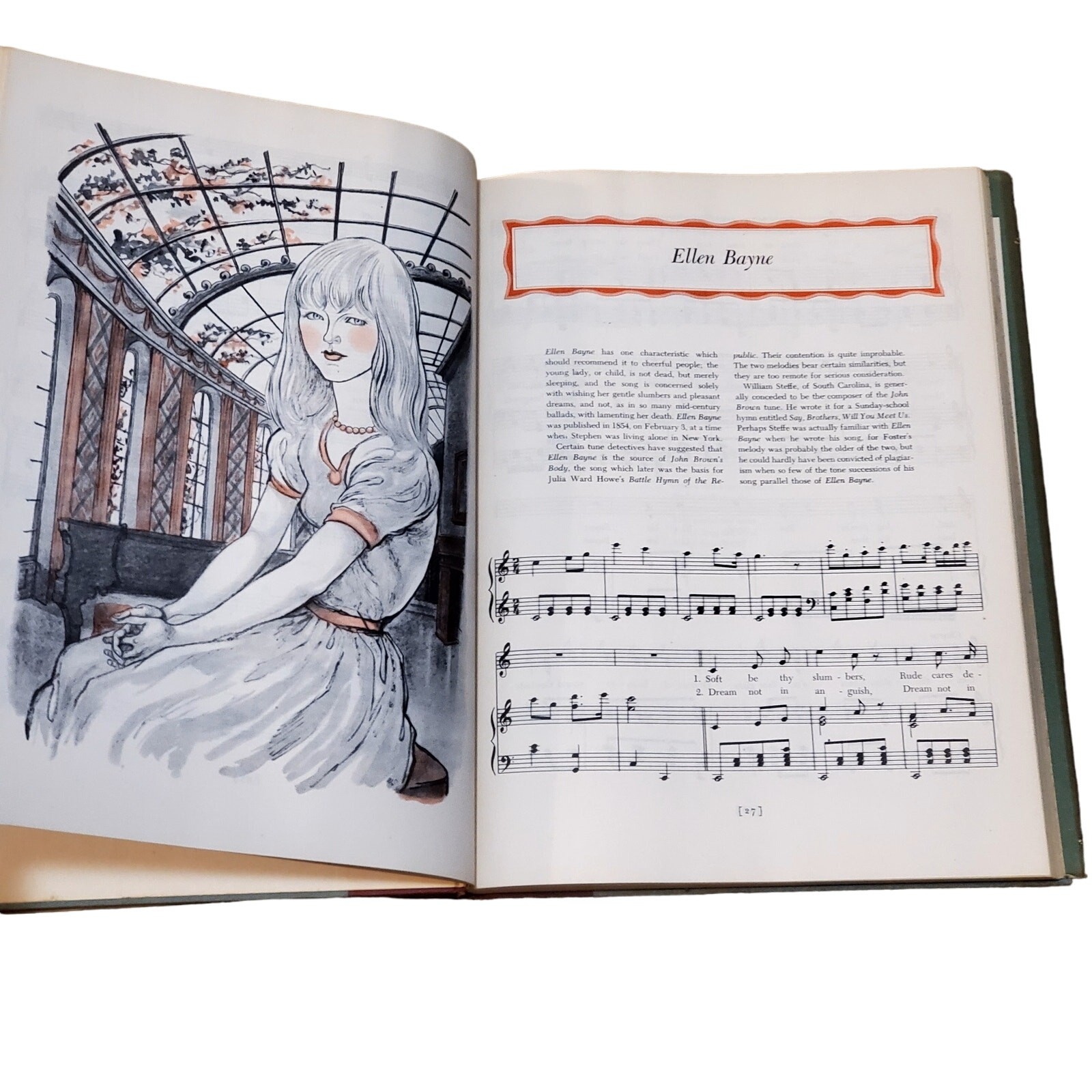 A Treasury of Stephen Foster 1946 1st Printing HC Dust Cover Vtg Song Book