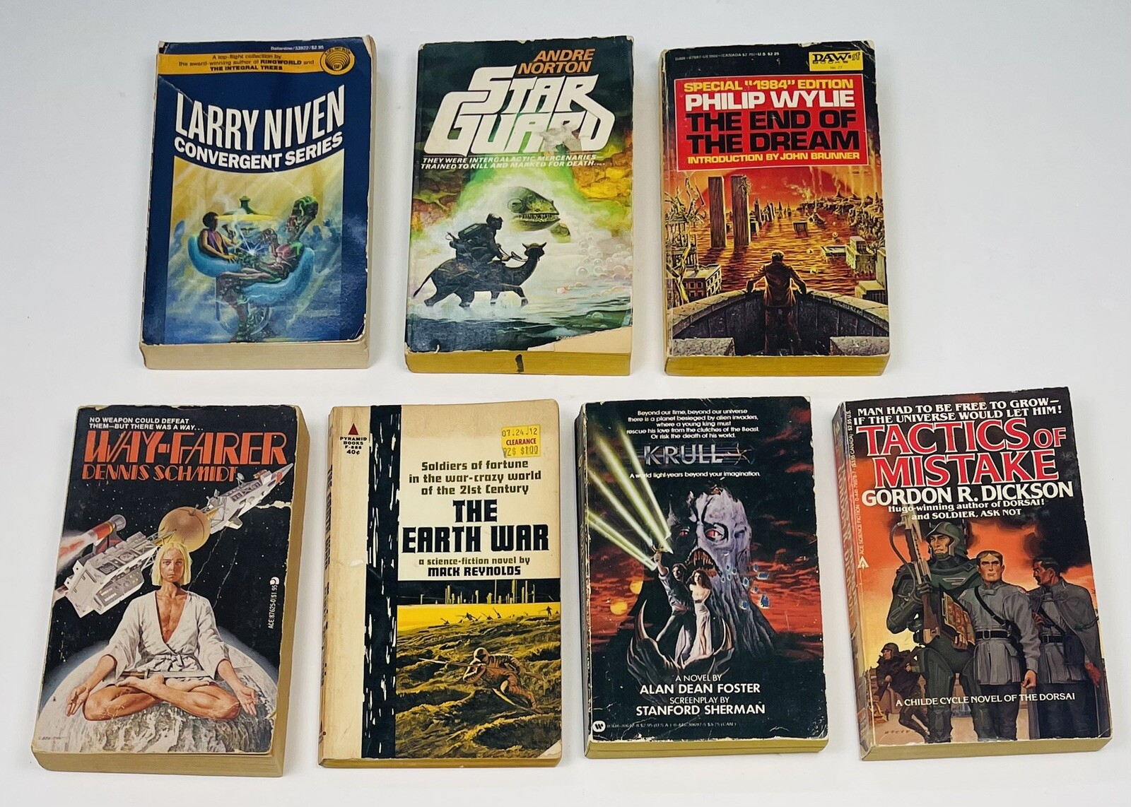 VTG 50s-80s Lot 14 Sci-Fi Fantasy PAPERBACK BOOKS Del Rey Signet Ace Avon Baen