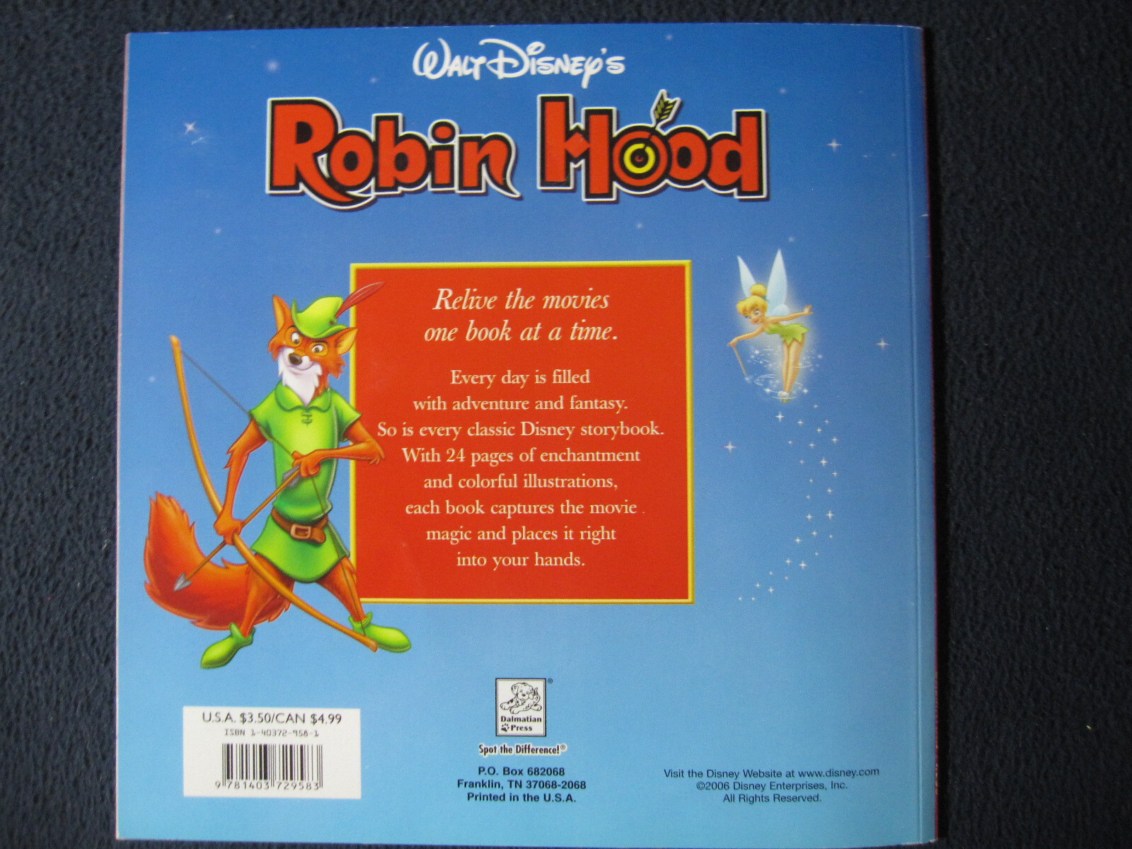 Disney Robin Hood [Paperback] Dalmatian Press