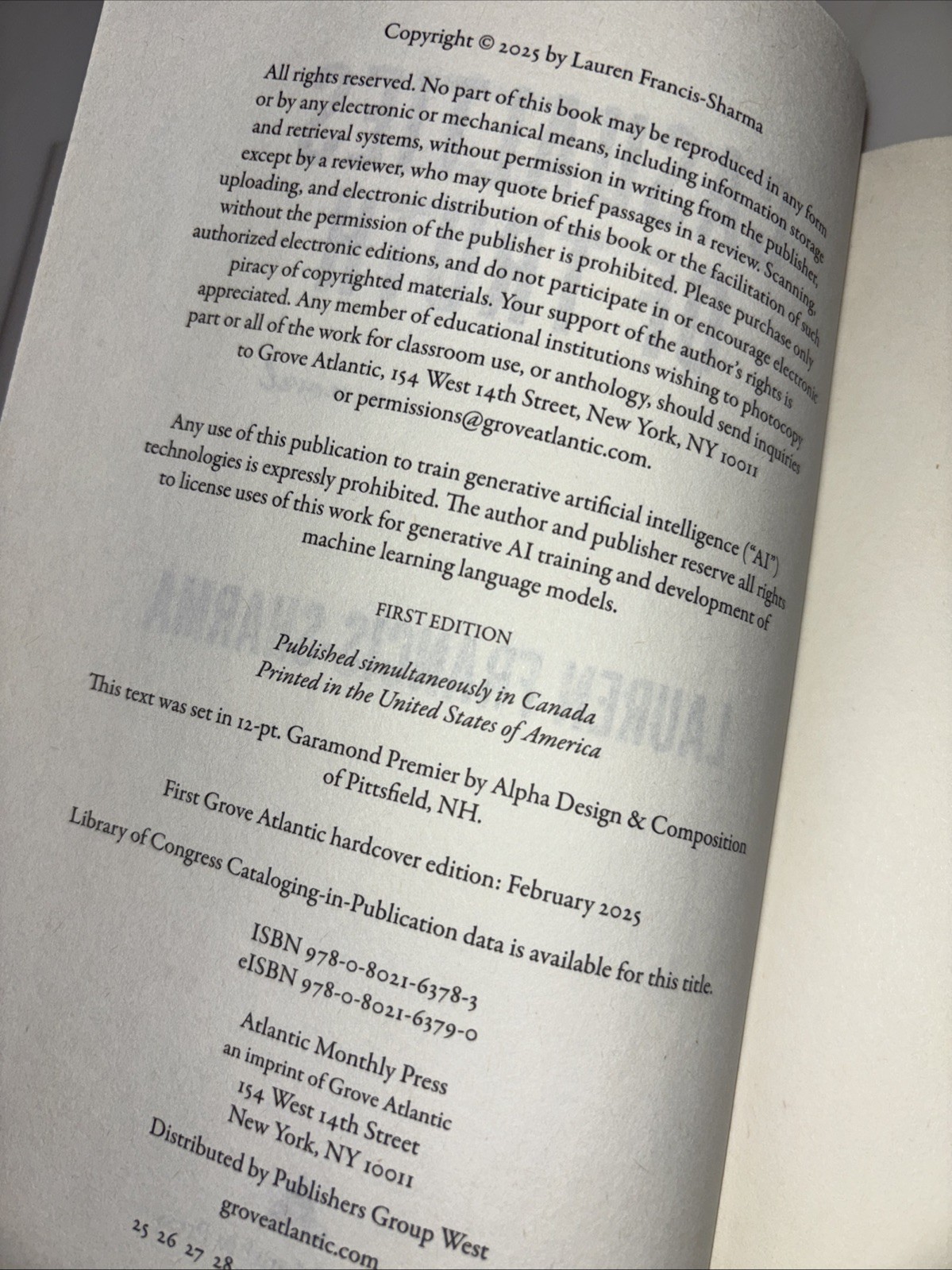 Casualties of Truth – HC/DJ, by Francis-Sharma Lauren – Very Good-2025-1st Ed
