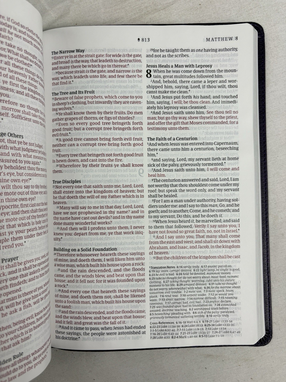 Thinline Reference Large Print KJV Bible Red Letter Filament Enabled Purple