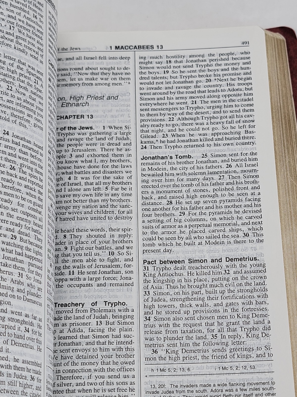 Holy Bible New American Red Letter Official Catholic World Press 1997