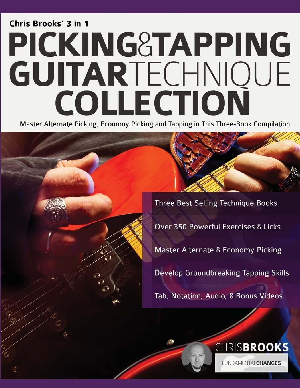 Chris Brooks’ 3 in 1 Picking Tapping Guitar Technique Collection Master Alte…