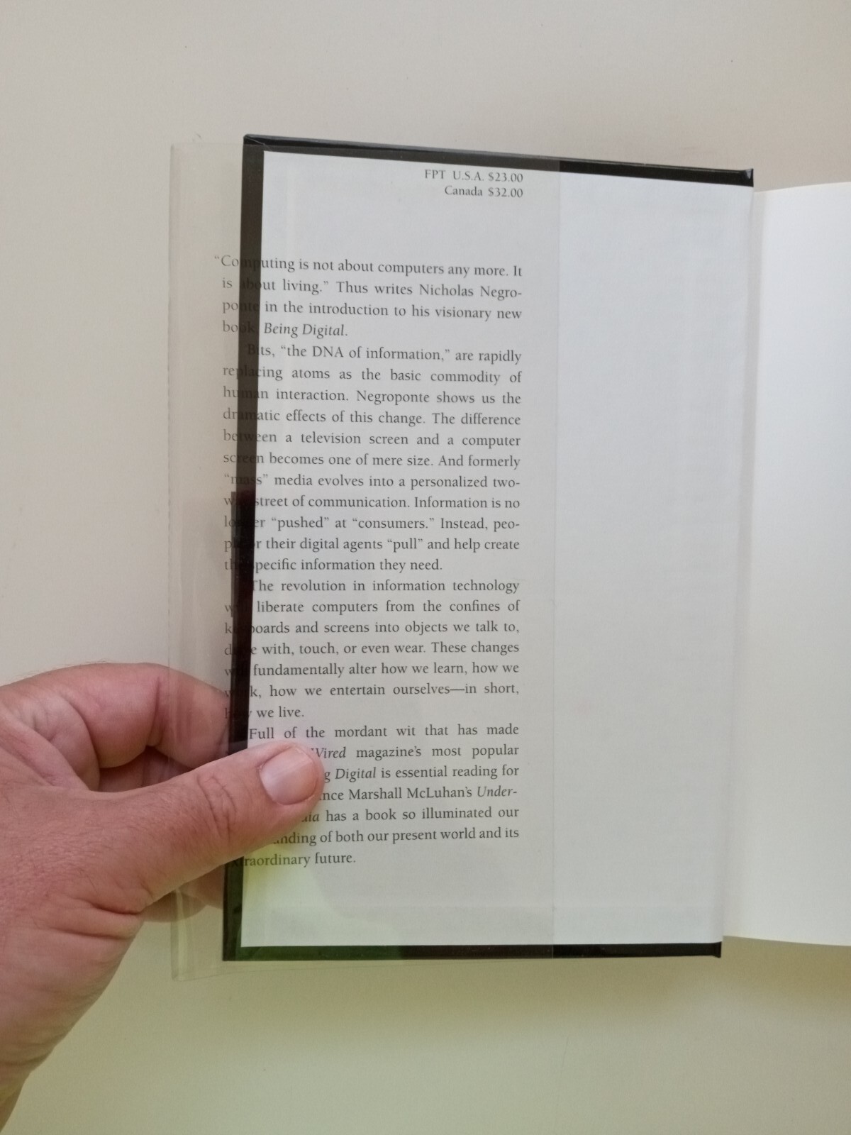 Being Digital by Nicholas Negroponte (1995, Hardcover)