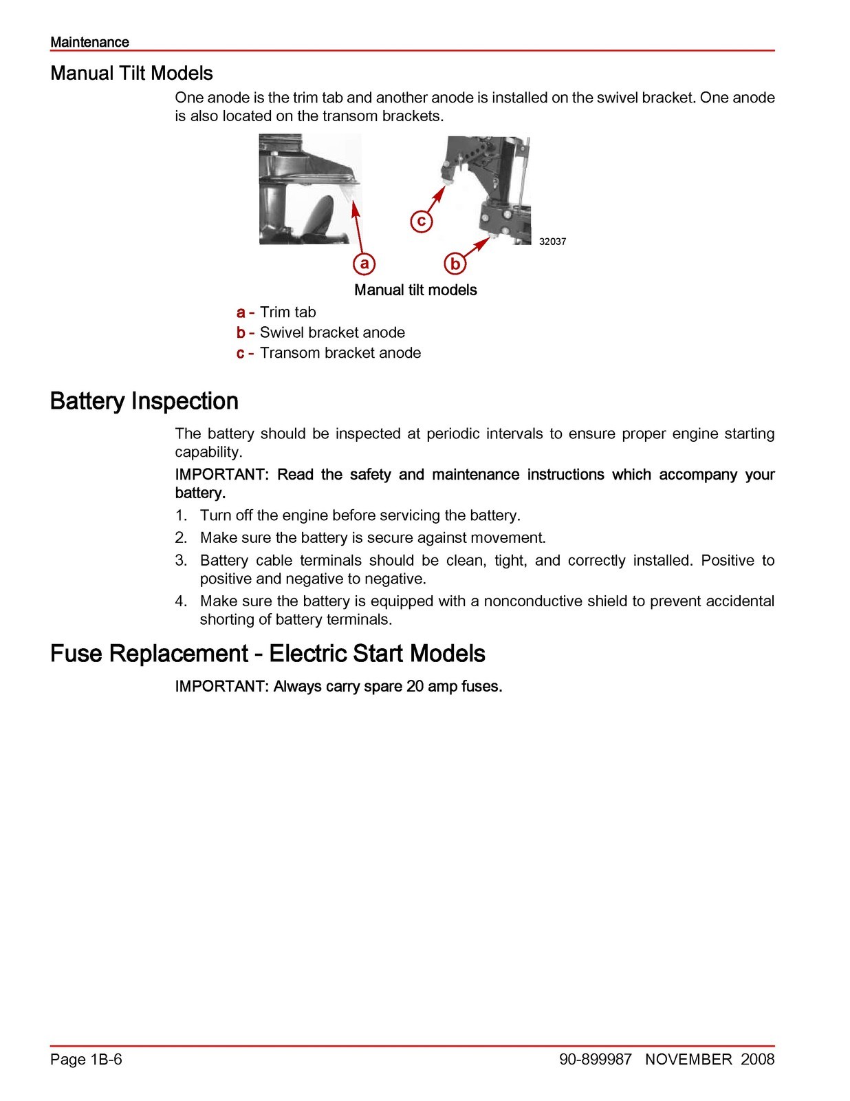 MERCURY 15 20 FourStroke Outboard Service Manual 2008 SN 0R235168 Up – CLOSURE