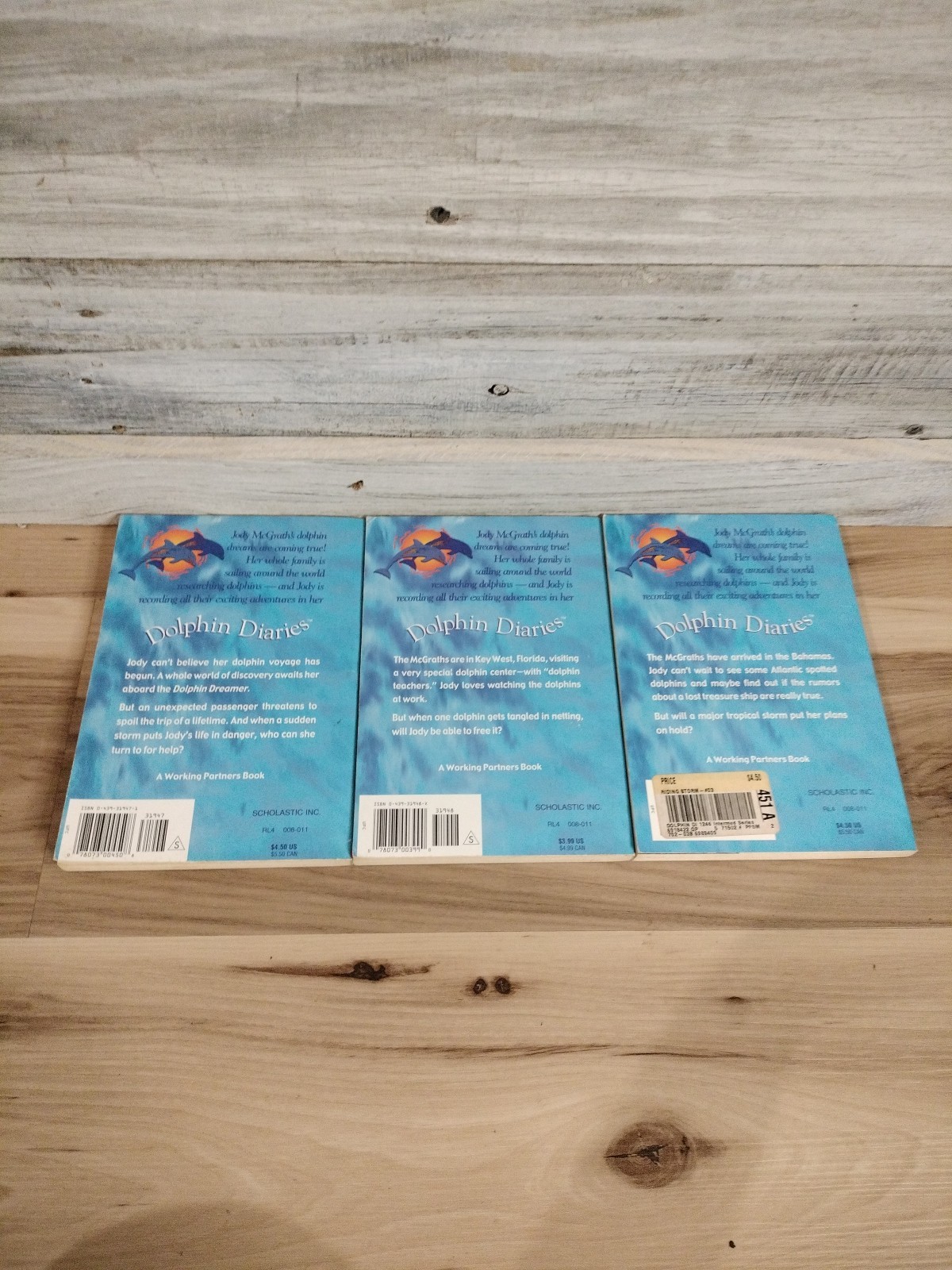 Dolphin Diaries 1-3 Ben M. Baglio Childrens Book Lot Bundle