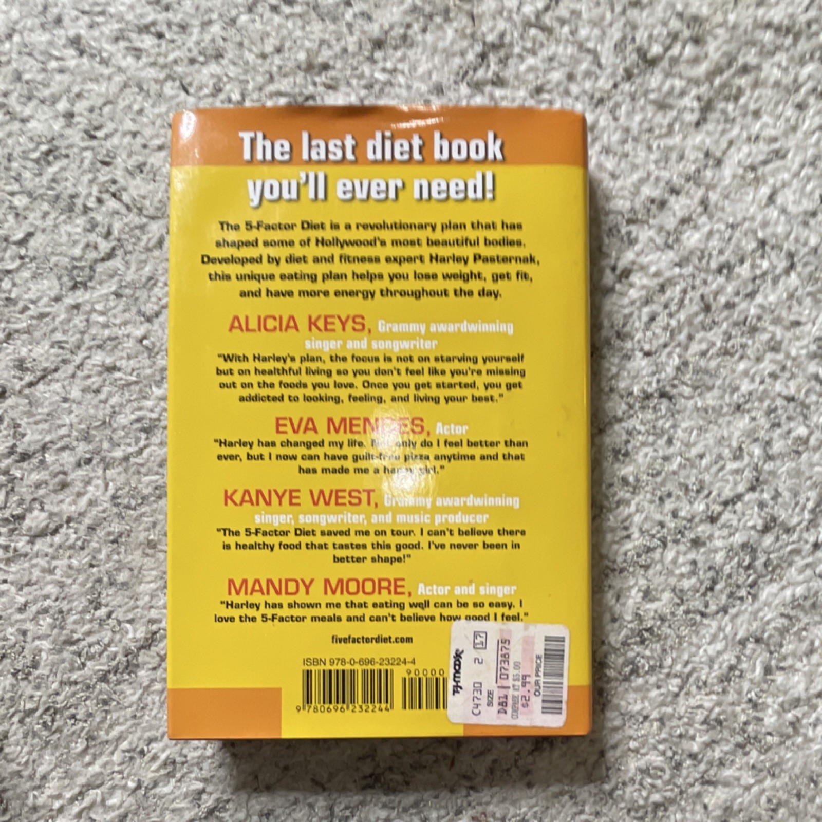 The 5 Factor Diet Harley Pasternak Hardcover G.P. Putnam’s Sons Health 2006