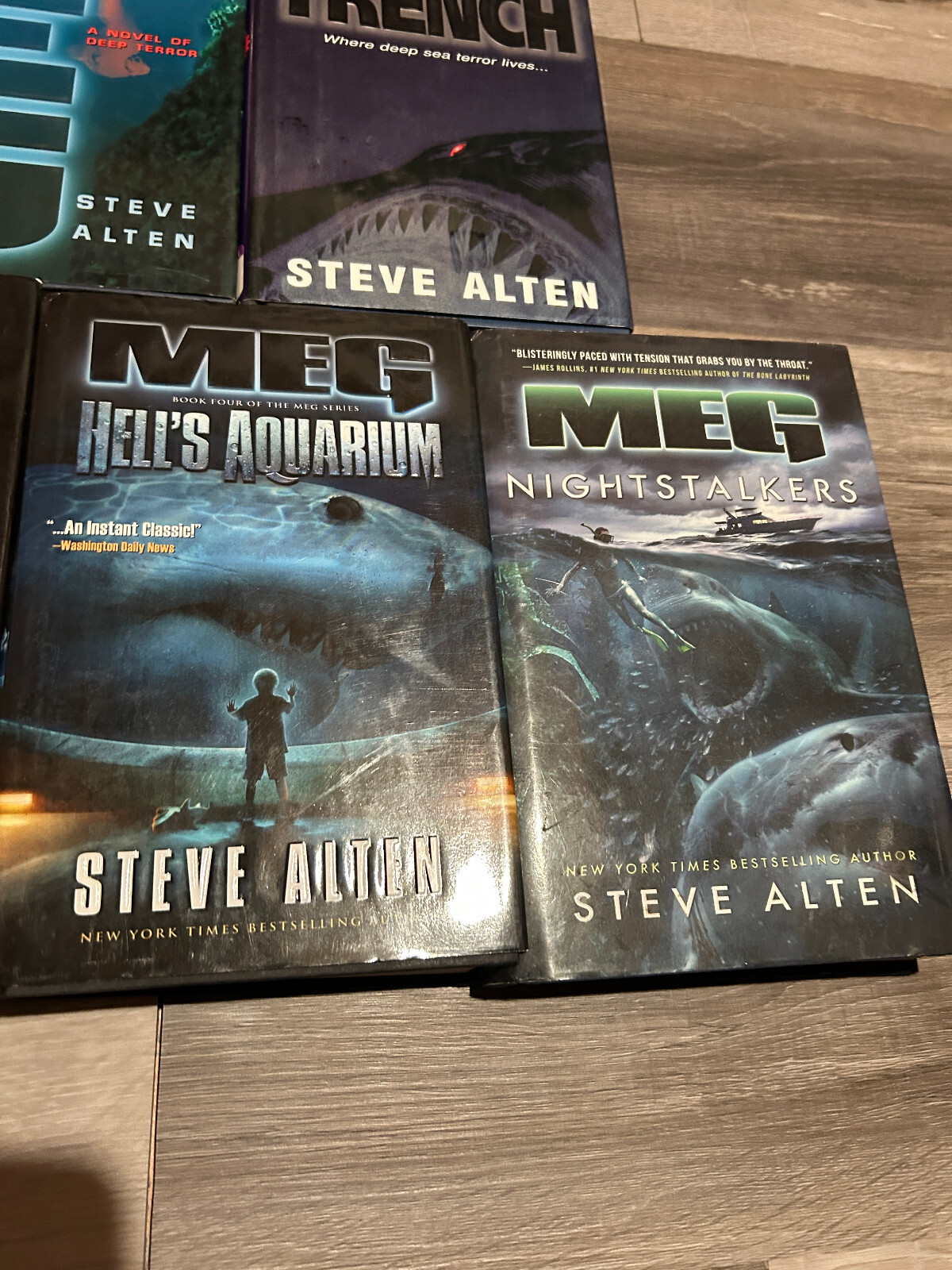 MEG Series Set Lot Steve Alten HARDCOVER NOVEL AUTHENTIC JAWS SHARK Megalodon