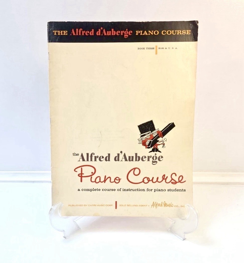 Vintage Alfred d’Auberge Piano Course Book 3 Lesson Book Music Instruction