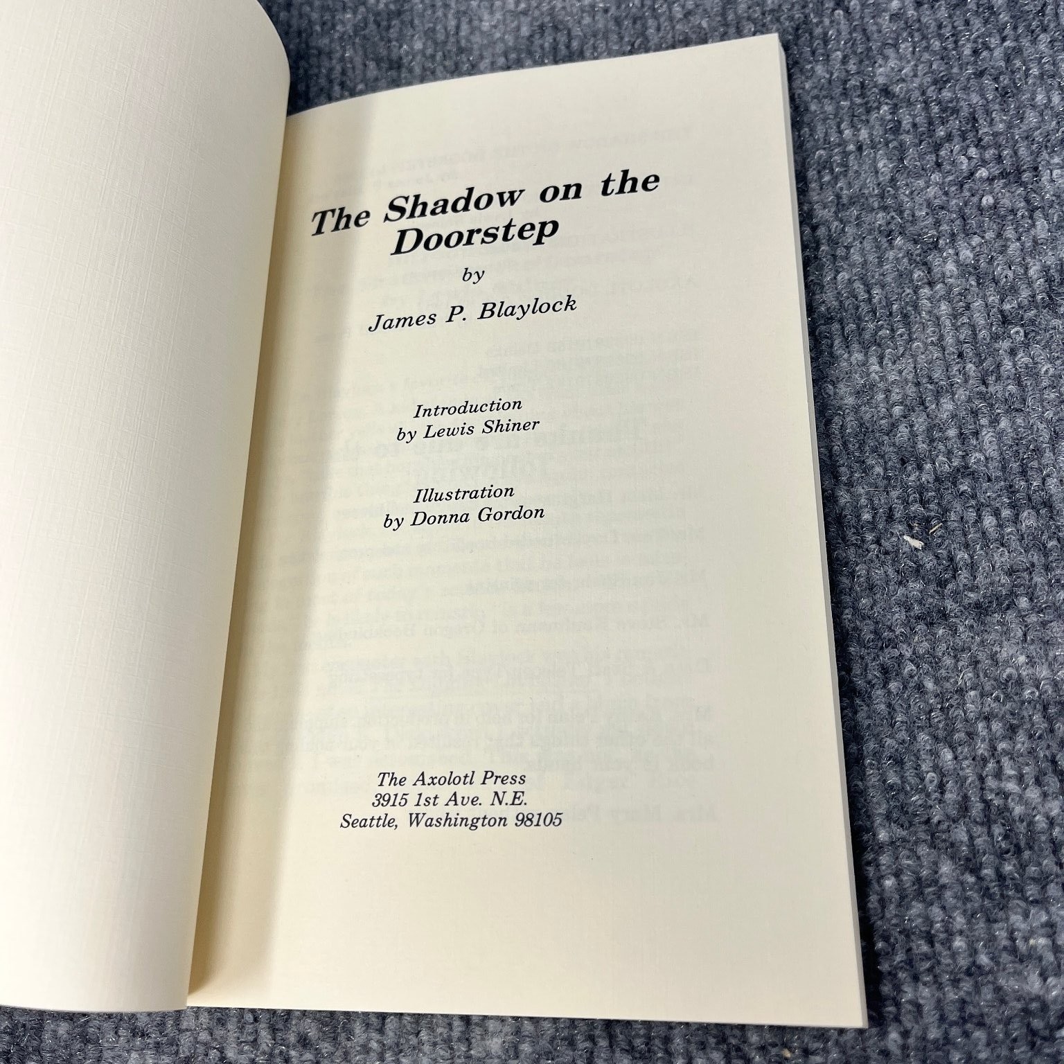 Double Trilobyte Shadow on Doorstep Signed James Blaylock & Edward Bryant: