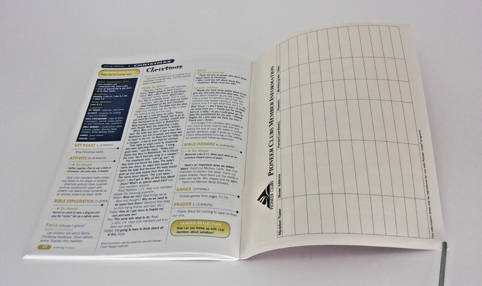 Set 2-Voyagers Handbook & Leader book, Growing In Jesus-Grades 1-2-Pioneer Clubs