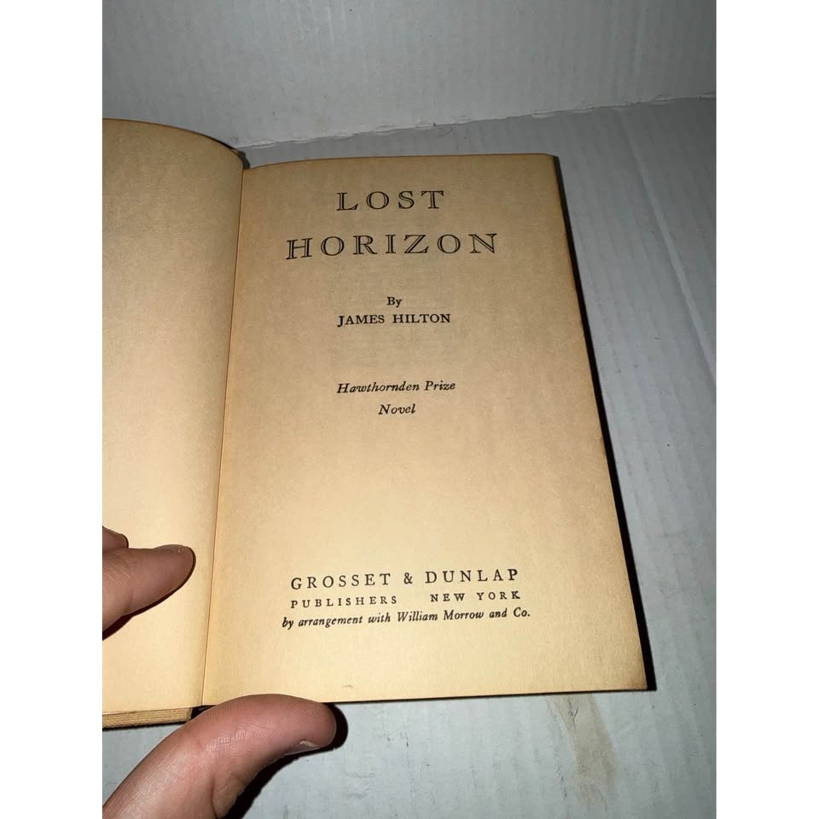 Lost Horizon by James Hilton (1933) Grosset & Dunlap Hardcover Novel