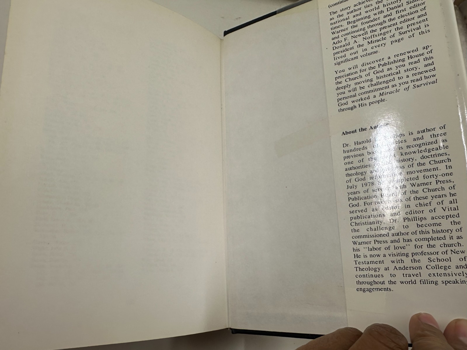 Miracle of Survival by Harold L. Phillips (1979, Hardcover)
