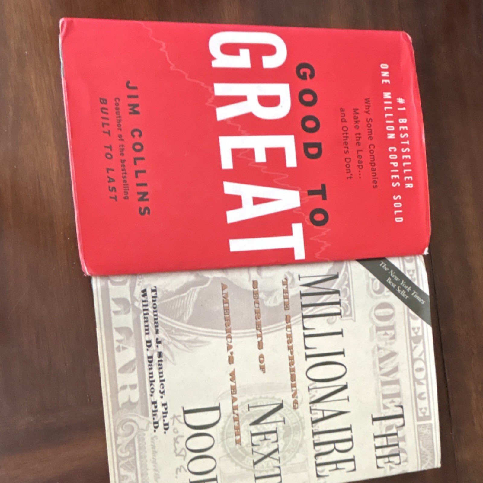 Good to Great Jim Collins Millionaire Next Door Stanley Danko Hardcover Lot