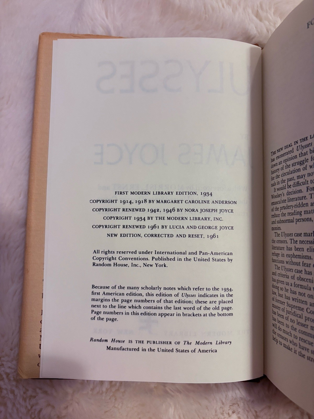 Modern Library Ulysses James Joyce Hardcover Dust Jacket Unabridged 1961
