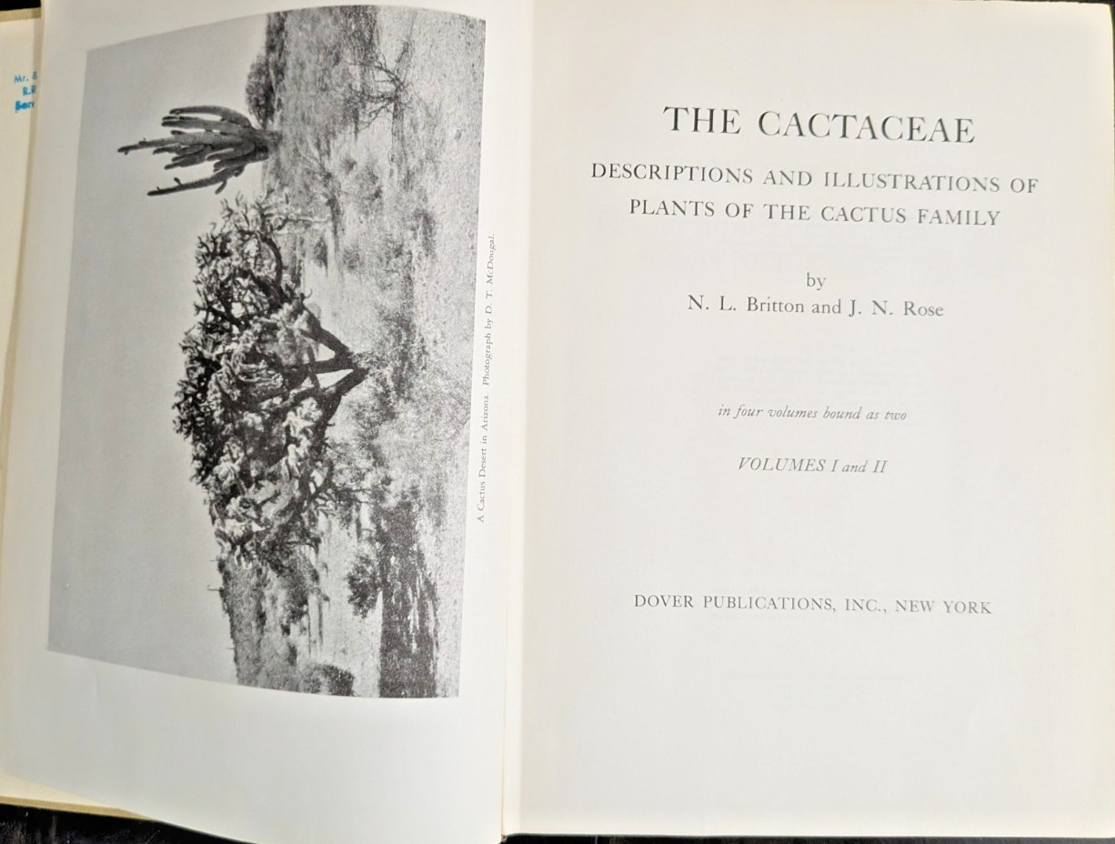 The Cactaceae by NL Britton & JN Rose HC 4 Volumes in 2 Books Set Lot Vintage