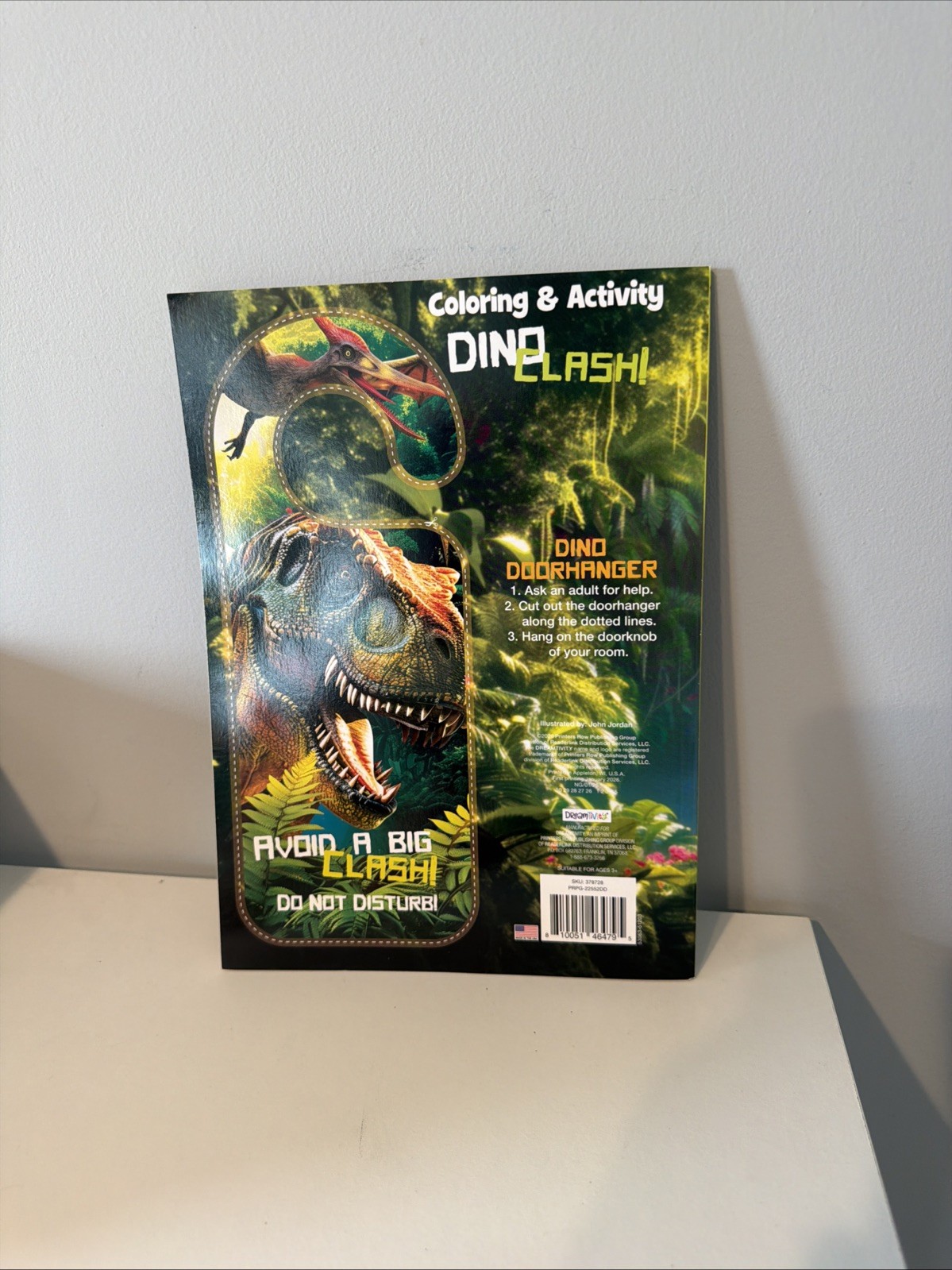 DINO CLASH! Dinosaurs Coloring/Activity Book with Tear/Share Pages 🆕🆓 shipping