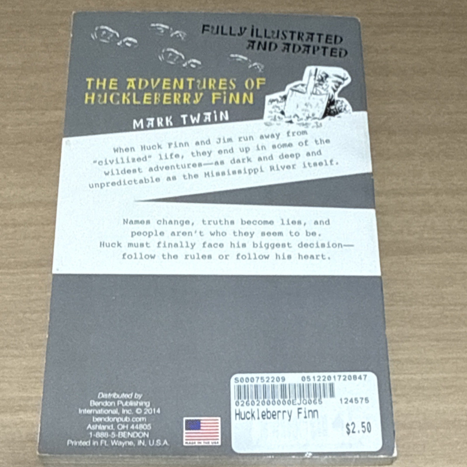 Bendon Publishing Adventures of Huckleberry Finn Mark Twain Paperback Illustrat…