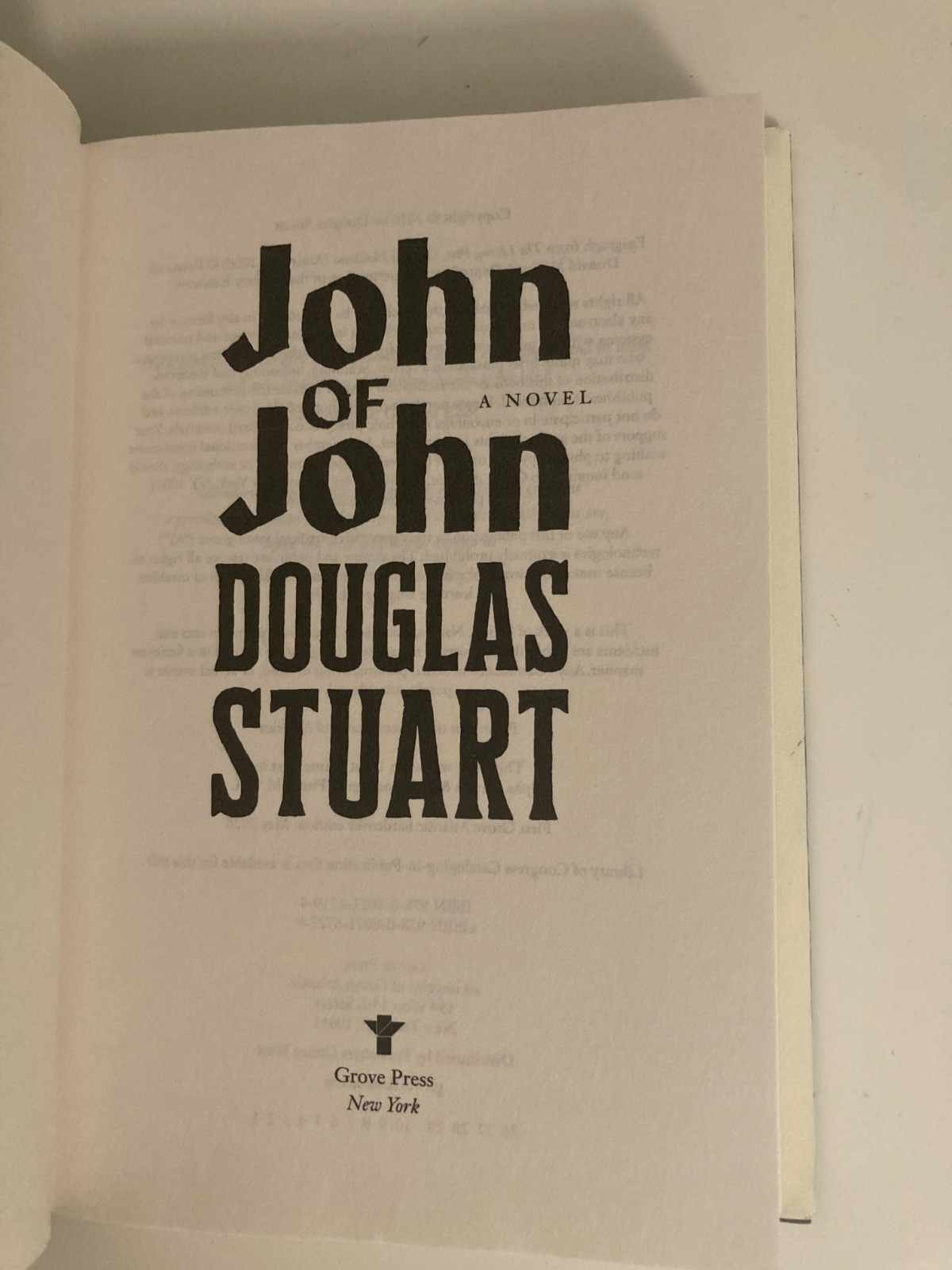 John of John by Douglas Stuart (2026, HC) SIGNED 1st Printing w/Protective Cover