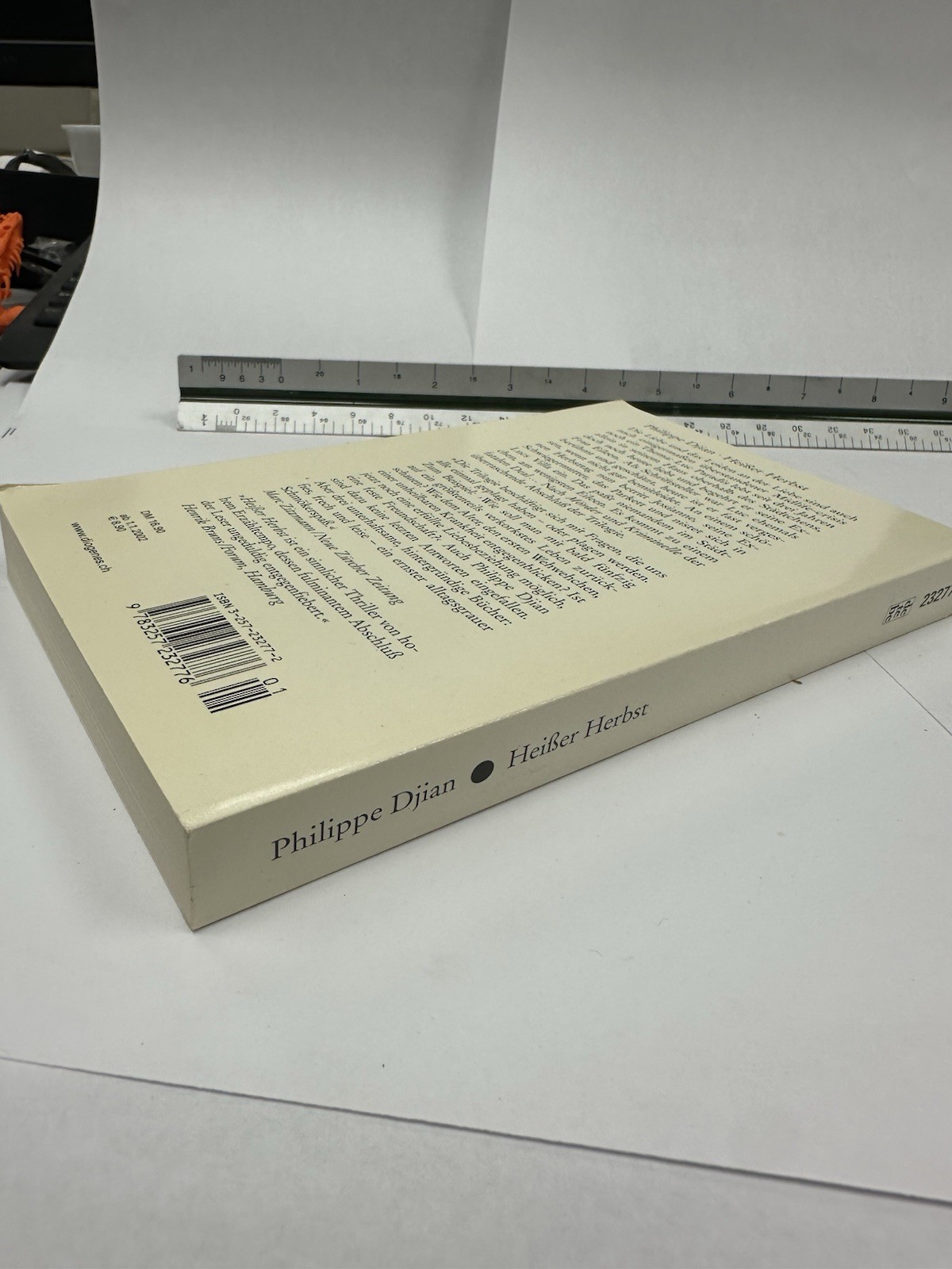 Heißer Herbst Paperback German Novel 2001 Diogenes by Philippe Djian