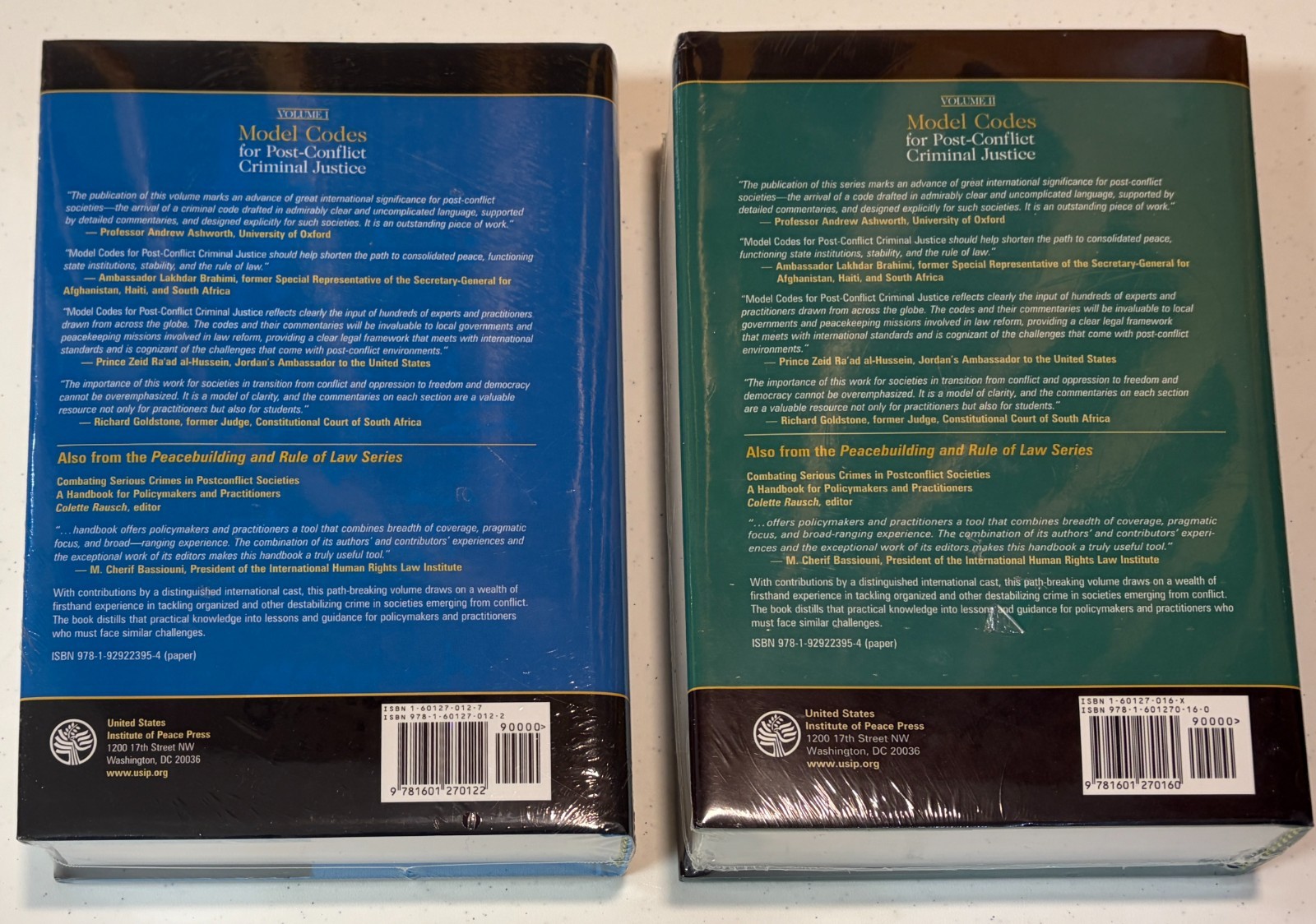 MODEL CODES FOR POST-CONFLICT CRIMINAL JUSTICE, 2 Volume Set, New /Shrinkwrapped