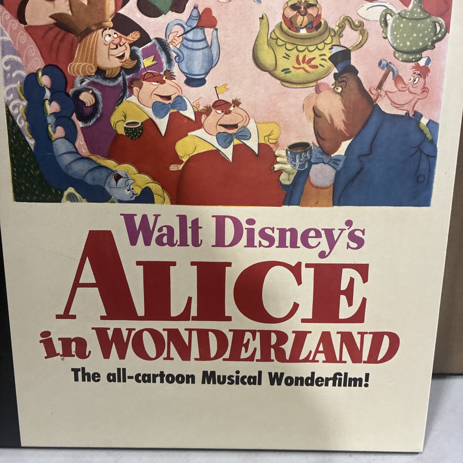 Disney Alice In Wonderland Book + Blu-Ray Movie + Poster Hardcover Coffee Table
