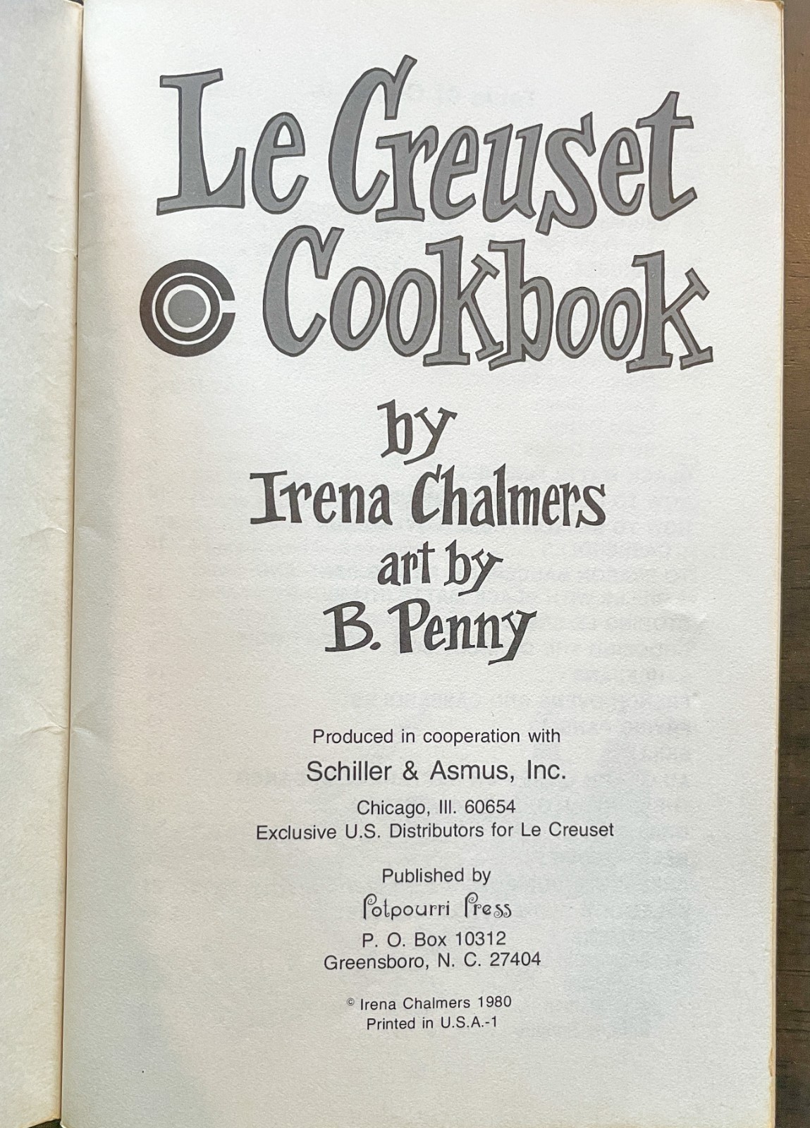 Vintage Le Creuset Cookbook – Irena Chalmers Paperback