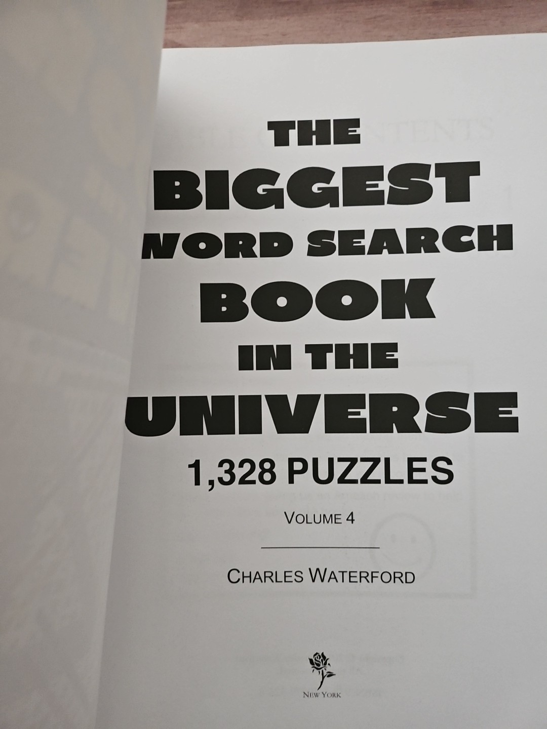 THE BIGGEST WORD SEARCH BOOK IN THE UNIVERSE #4 By Charles Waterford 1328 Puzzle