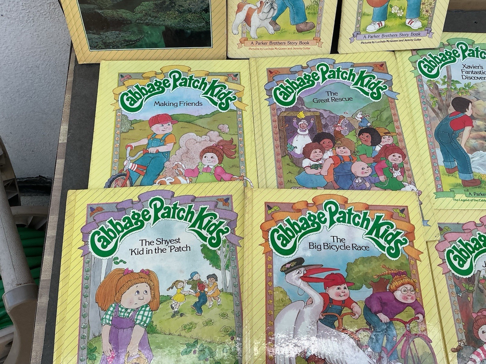 Vintage Cabbage Patch Kids Books Lot of 8 Hardcover Parker Brothers