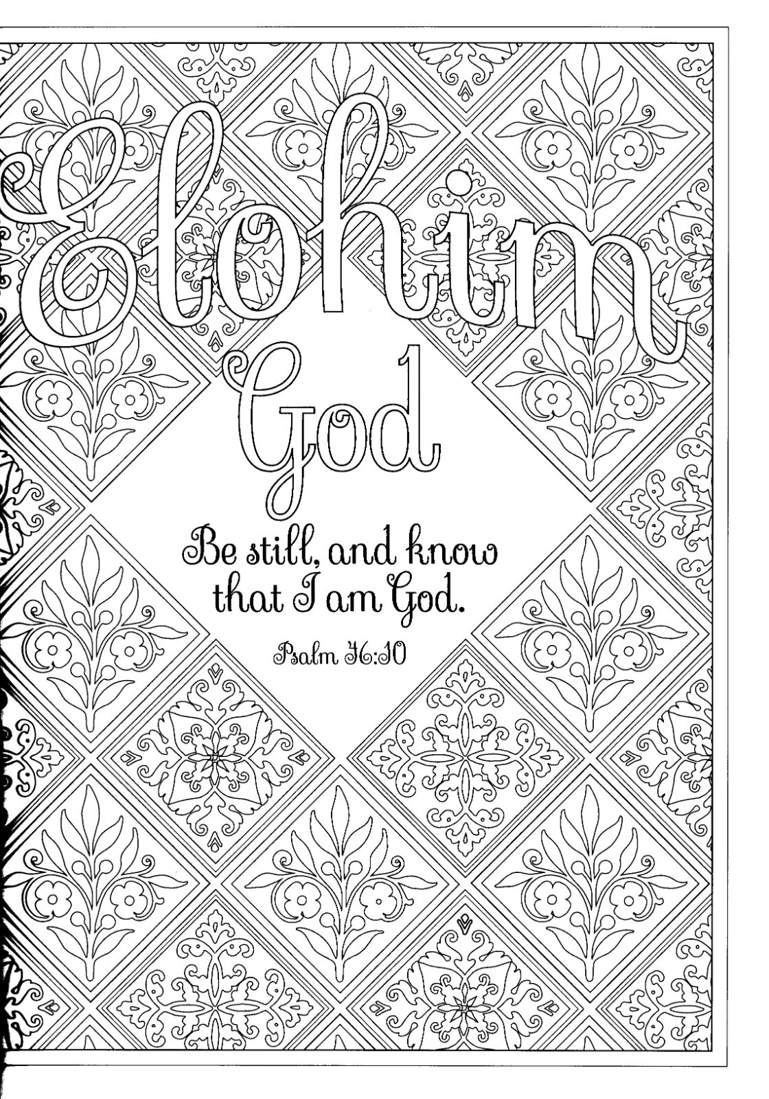 Color the Names of God: An Adult Christian Coloring Book for Your Soul