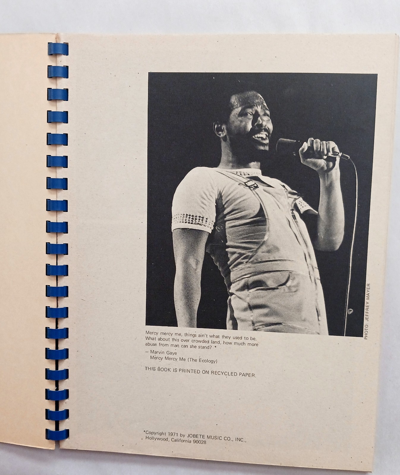 Marvin Gaye The Best Of 1974 Jobete Music RARE Songbook Spiral Bound