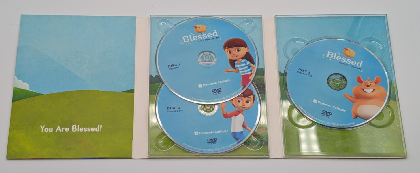 Brand New- Blessed: First Communion DVD 3-Disc Set Dynamic Catholic Kids Family