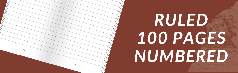 Notebook Journal Diary Ruled Numbered Lined 100-pages