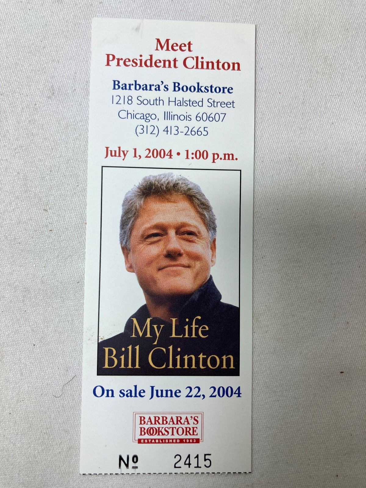 My Life SIGNED by Bill Clinton, 2004 HCDJ First Edtion