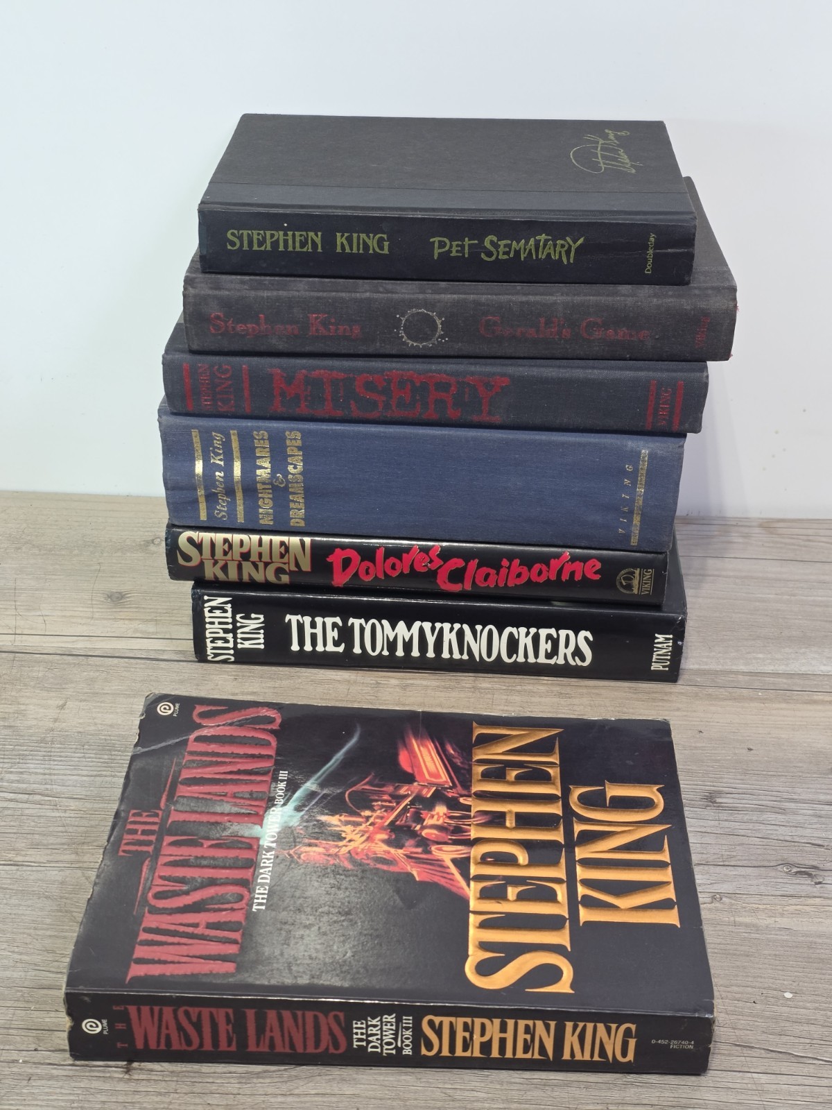 Stephen King 7 Book Lot Pet Sematary, Misery, Gerald’s Game, Tommyknockers