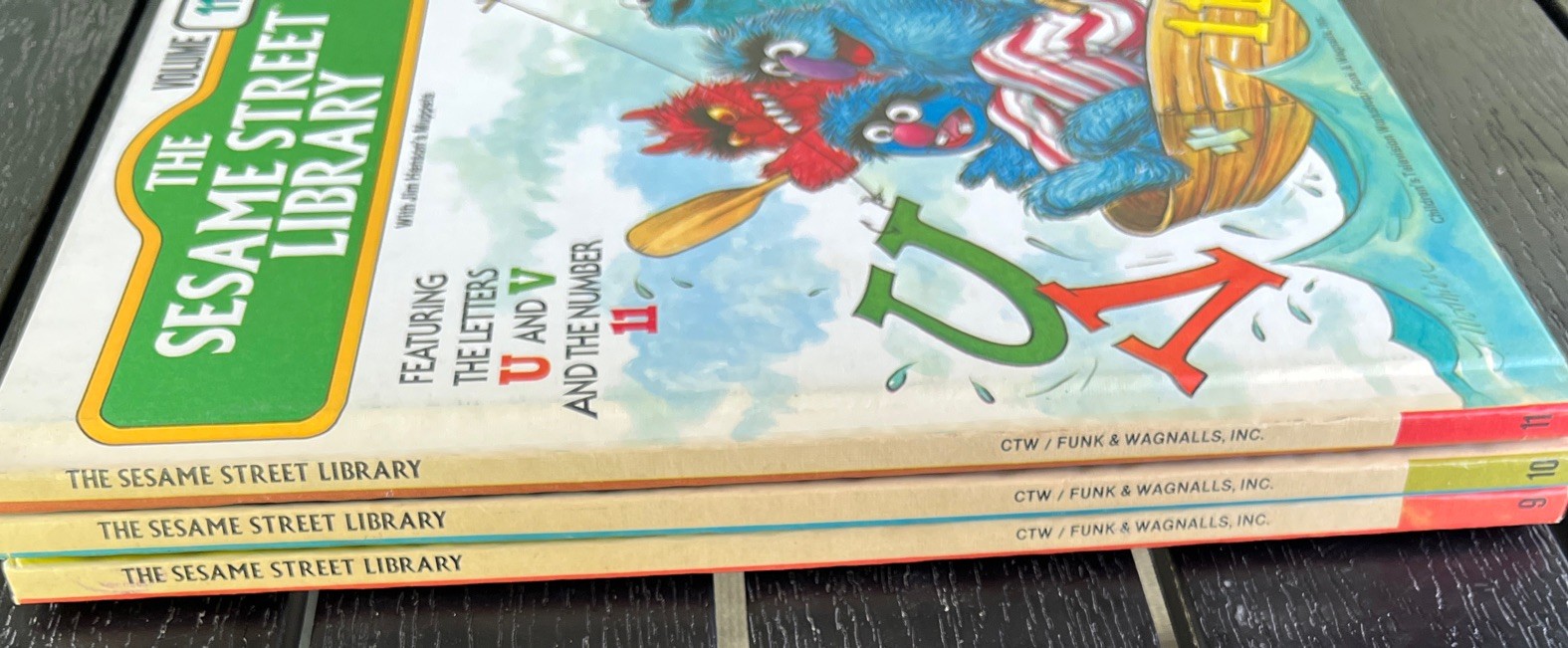 The Sesame Street Library Volumes 9, 10 & 11 Vintage 1978 3 Hardcover Books CTW
