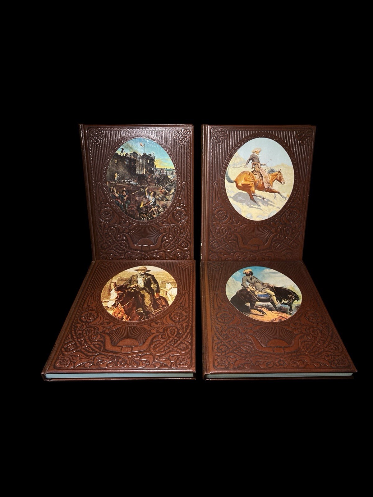 Vintage Lot of 11 The Old West Series Leatherette Hardcover Time Life Books