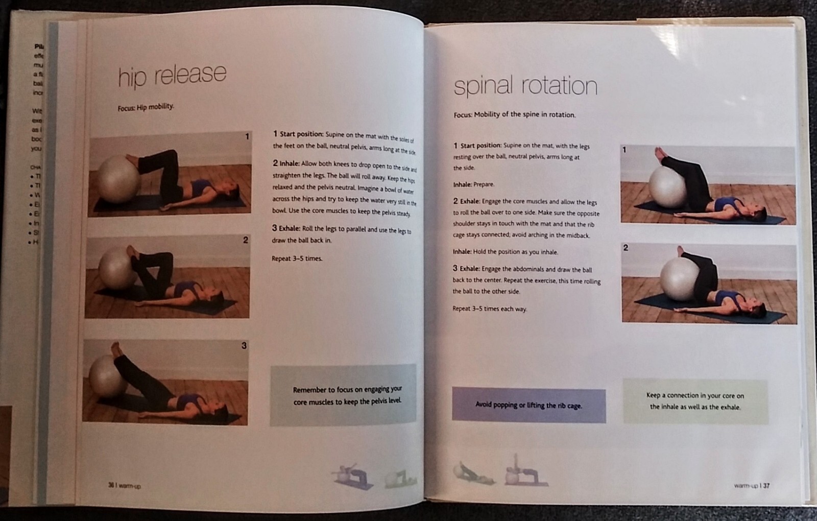PILATES ON THE BALL by Gemma Wright. 2006 First Edition Hardcover With Dust Jkt.