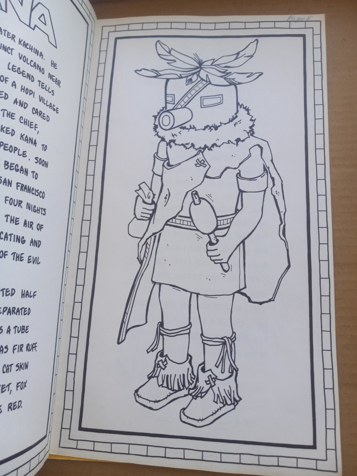 Pair of Vintage Kachina Doll Coloring Books Donna Greenlee 1972 73