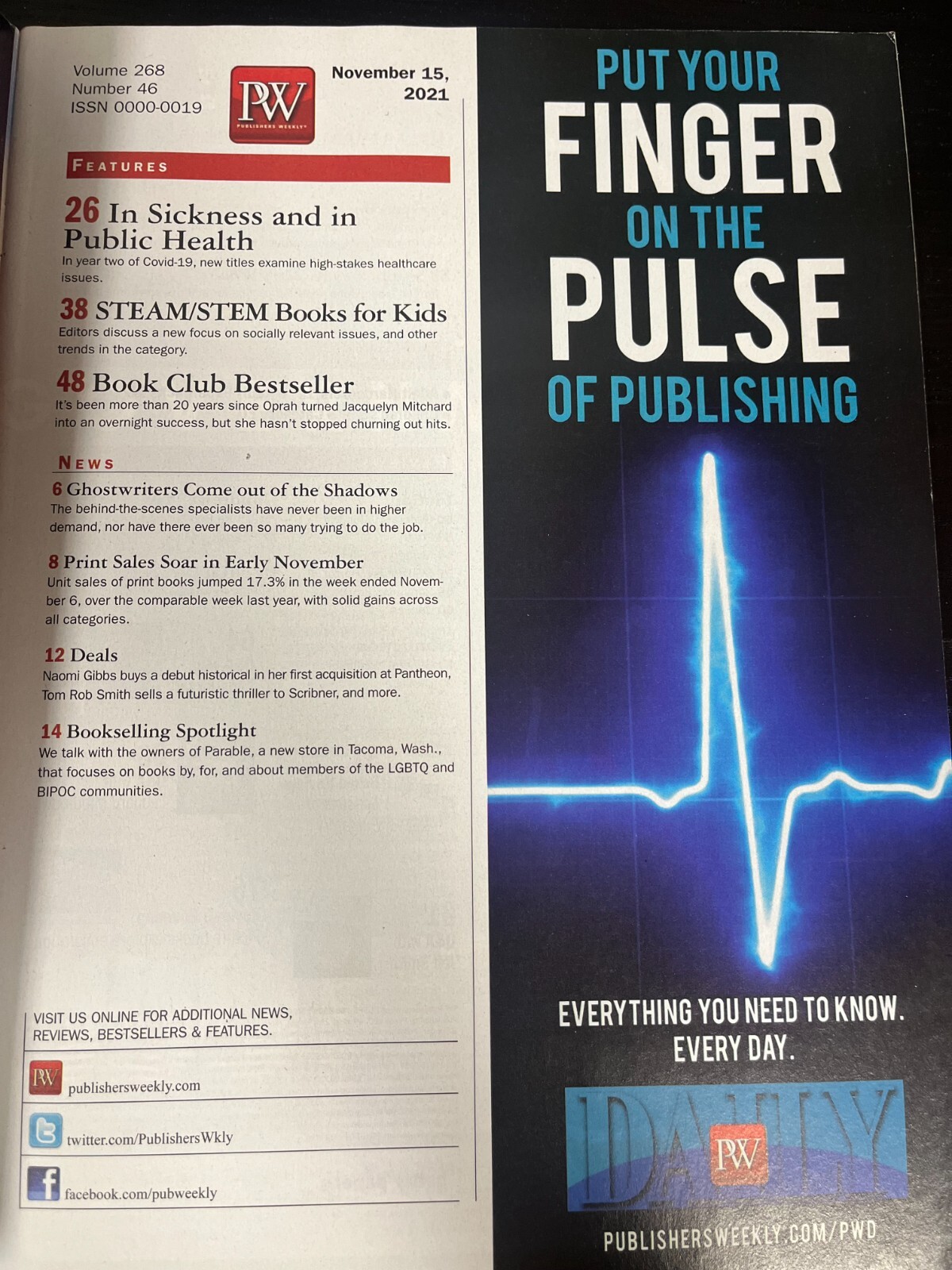 Publishers Weekly November 15, 2021 Blackstone