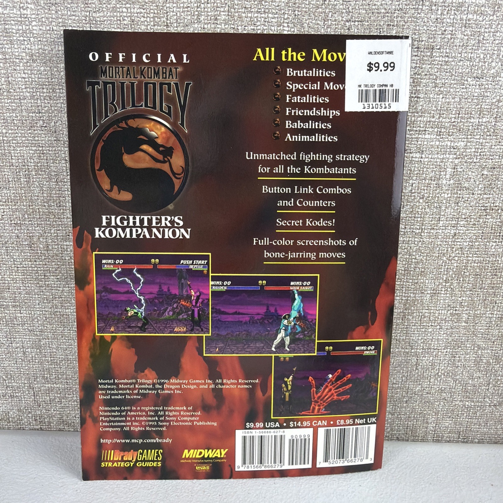 Mortal Kombat Trilogy Fighter’s Kompanion Nintendo 64 N64 Strategy Guide