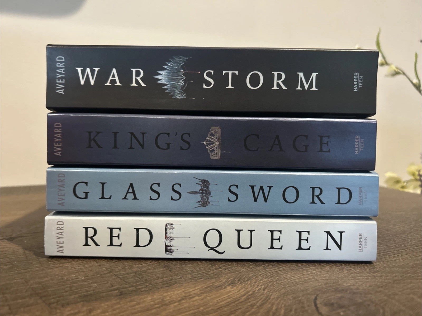 Red Queen, Glass Sword, King’s Cage, War Strom by Victoria Aveyard