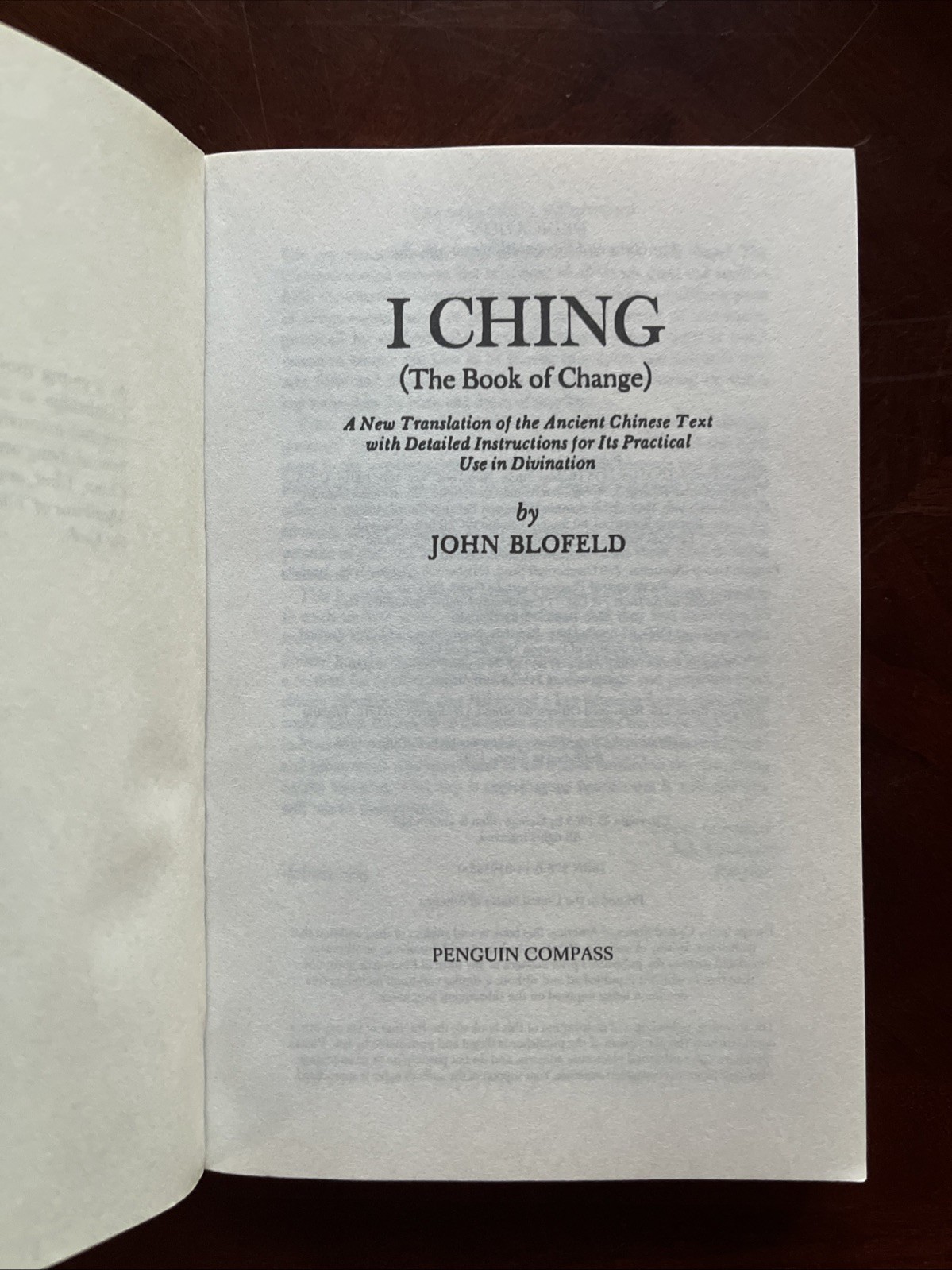 I Ching: The Book of Change by John Blofeld (1965, Paperback, Later Edition)